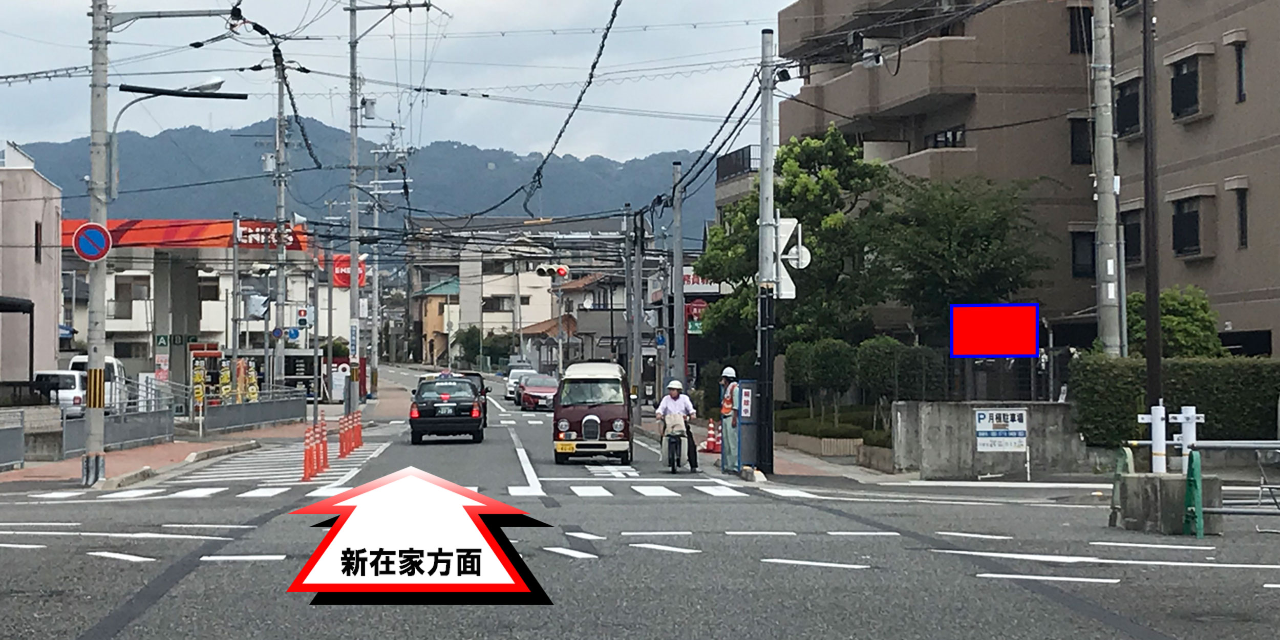 17008-1　姫路市南新在家　交差点予定地　（北方面）の現地写真